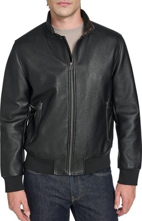 Cole Haan Faux Leather Bomber Jacket in Black at Nordstrom Rack, Size Xx-Large