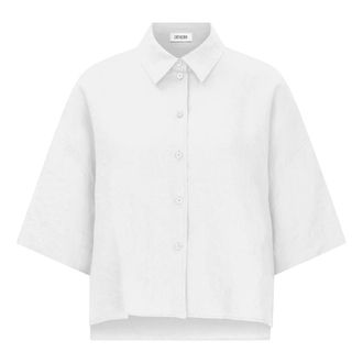 Drykorn Drykorn, Shirts, female, White, Size: S Womens Blouse with Short Sleeves