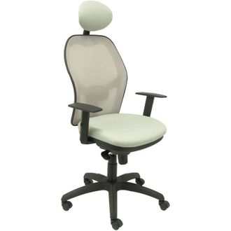 Piqueras y Crespo Silla Jorquera Malla Gris Asiento Bali Gris Claro Con Cabecero Fijo