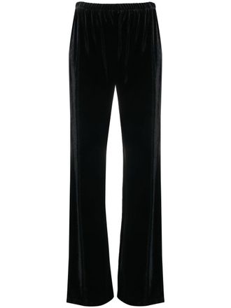 Philosophy di Lorenzo Serafini wide-leg velvet trousers - women - Elastane/Polyester - 48 - Black