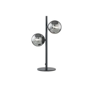 Luce-Ambiente-Design Honey Table Lamp in Metal and Black Glass 2xg9 4x14