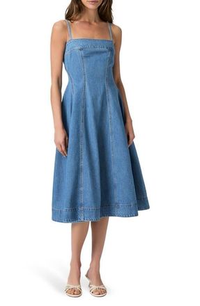 Paige Pippa Denim Midi Dress in Serenade at Nordstrom, Size 8