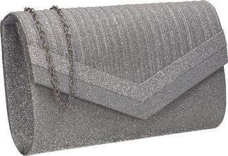 Swankyswans Womens Ruth Clutch Bag, Silver