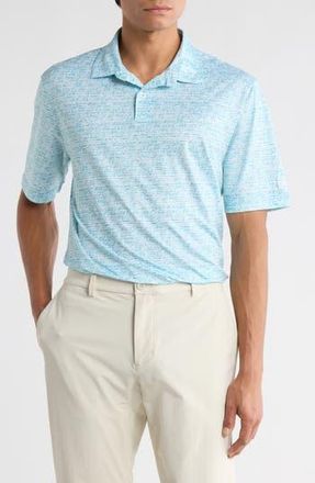 Greg Norman Print Knit Golf Polo in Porcelain at Nordstrom Rack, Size X-Large