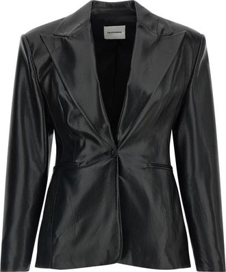 Andamane Guia Blazer - Dames - Blazers - Zwart - M - Leer - Jassen