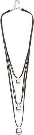 UNOde50 Triple Leather Necklace with Three Sterling Silver-plated Dials at Nordstrom