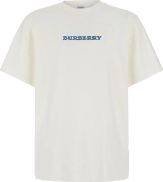 Burberry Ryan Big EKD T-Shirt - Heren - T-shirts - Wit - XL - Katoen - Tops