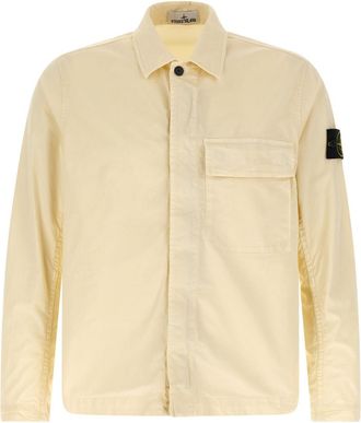 Stone Island Beige Garment-dyed Overshirt