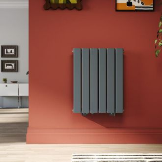 Sonni Sonni - Radiador De Agua Caliente Antracita Doble Vertical Spcc Acero 600x465 Mm 1143w