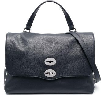Zanellato Navy Blue Postina Daily Medium Satchel