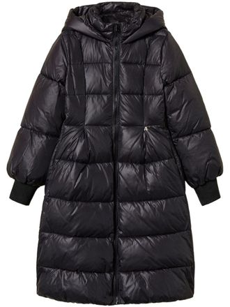 Twin-Set hooded padded coat - women - Polyurethane/Polyester - M - Black