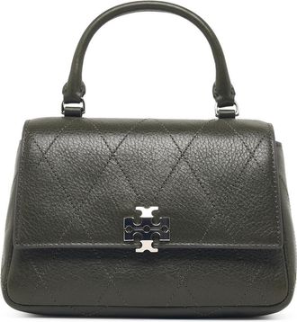 Tory Burch Tory Burch Charlie Top Handle groene leren tas