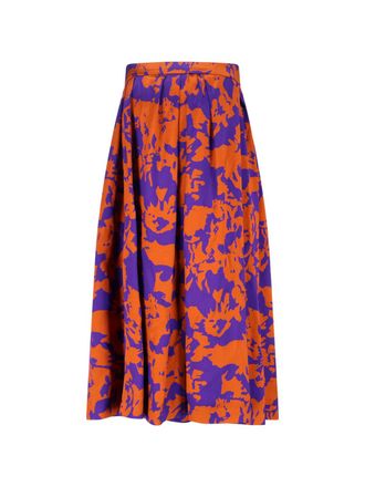 Dries Van Noten Womens Skirts Orange Viscose