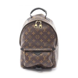 Louis Vuitton Black Brown Monogram Coated Canvas Leather Backpack (Pre-Owned)