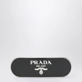 Prada Fermaglio per capelli nero in metallo
