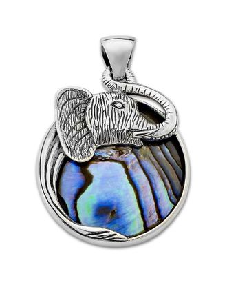 Samuel B. Samuel B Silver Pearl Elephant Pendant