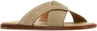 Churchs Mens Sand Suede Slippers Desert Flat Shoes