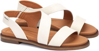 Pikolinos Valencia leren platte slingback sandalen