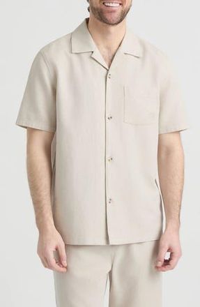 Hunter Fowness Short Sleeve Button-Up Shirt in Wheat at Nordstrom Rack, Size Large