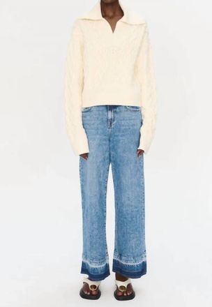 SIMKHAI Kate Polo Sweater In Ivory