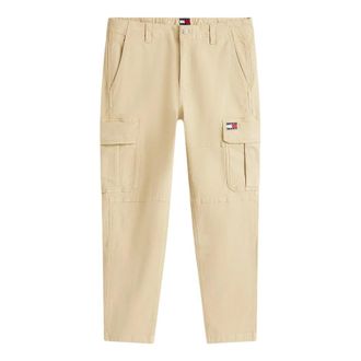 Tommy Jeans Slim-fit Trousers, male, Beige, Size: W33 L32 Sonny Tapered Canvas Cargo Trousers