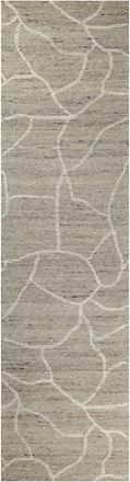 Wecon Home Alfombra beige y topo tejida a mano diseño piedra 80x230