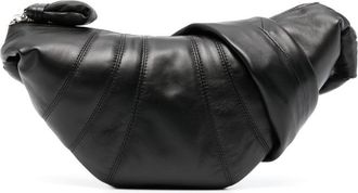 Christophe Lemaire small Croissant cross body bag - unisex - Lamb Skin/Cotton - One Size - Black