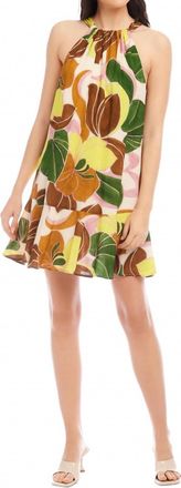 Fifteen Twenty Brenda Ruffle Hem Dress In Island Floral Print