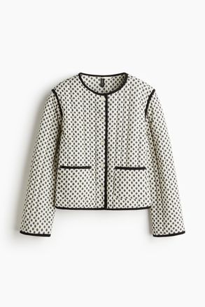 H&M Steppjacke - Weiss/Gebl&uuml;mt