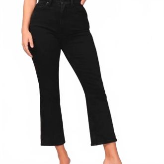 Abercrombie & Fitch Curve Love Ultra High Rise Kick Flare Jeans In Black