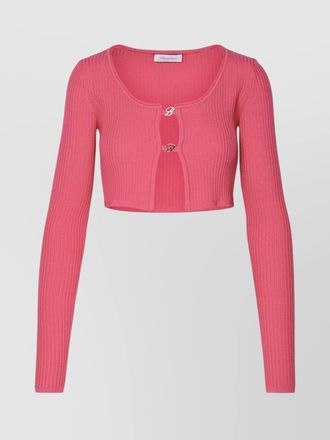 Blumarine cropped viscose blend sweater