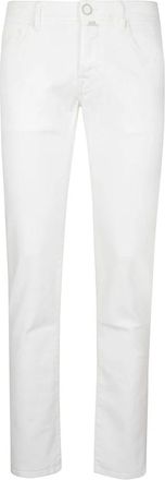 Jacob Cohen Nick Slim 5 Pocket Jeans - Heren - Slim Fit Jeans - Wit - W33 - Katoen - Jeans
