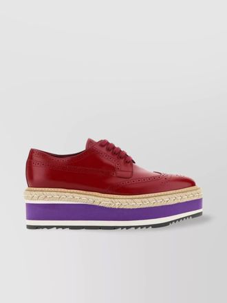 Prada leather lace-up low-top sneakers