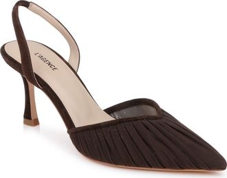 L'agence Bowery Pointed Toe Slingback Pump in Chocolate at Nordstrom, Size 8.5
