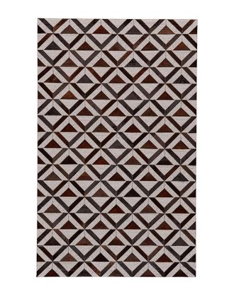 Verlaine Canady Handmade Diamond Leather Rug
