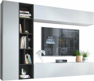 Mirjan24 Mobilier1 - Conjunto De Sal&oacute;n Comfivo 260, Blanco + Roble Artisan