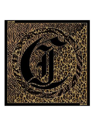 Just Cavalli Foulard in seta con stampa - Nero