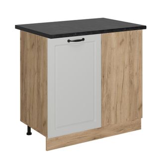 Vicco Armario De Esquina R-line, Blanco Casa De Campo, 86 Cm, Et Antracita