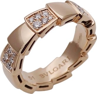 Bulgari Serpenti Pink Gold Pink Gold (18K) Band Ring (Pre-Owned)