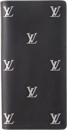 Louis Vuitton Black Leather Long Wallet (Bi-Fold) (Pre-Owned)