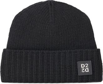Dsquared2 Muts - Heren - Hoeden - Zwart - ONE Size - Wol - Accessoires