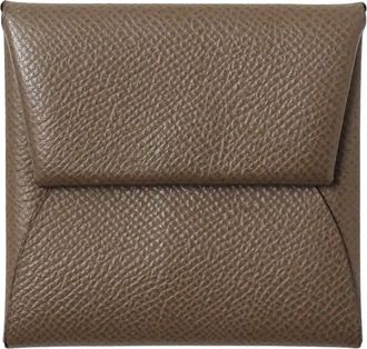 Hermès Etain Epsom Leather Coin Purse/Coin Case (Pre-Owned)