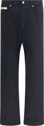 Moschino Pantaloni con placca logo - Nero