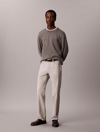 Calvin Klein Mens Straight Stretch 5-Pocket Pants - Grey - 29W x 30L