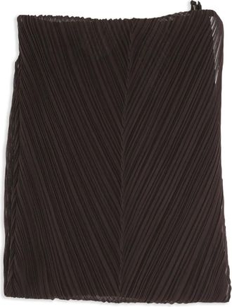Pleats Please Issey Miyake Geplooide sjaal - Bruin