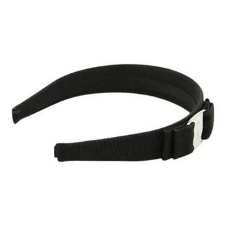 Ferragamo Pre-owned Accessories, female, Black, Size: ONE SIZE Pre-owned Cotton Hair Accessory