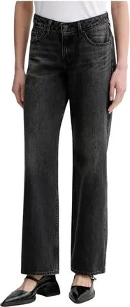 Levi's Jeans, Dames, Blauw, W26 L32, Katoen, LOW Loose Straight Jeans
