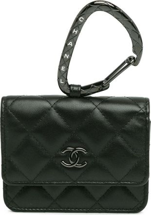Chanel Portacarte So Black CC trapuntato 2021 - Nero