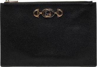 Gucci Pre-owned Gucci Grained Calfskin Zumi Zip Pouch Ladies VT6ECVFP5WJ4JQKG