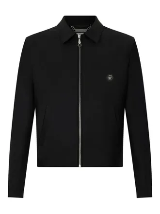 Philipp Plein shirt-collar zip jacket - Black
